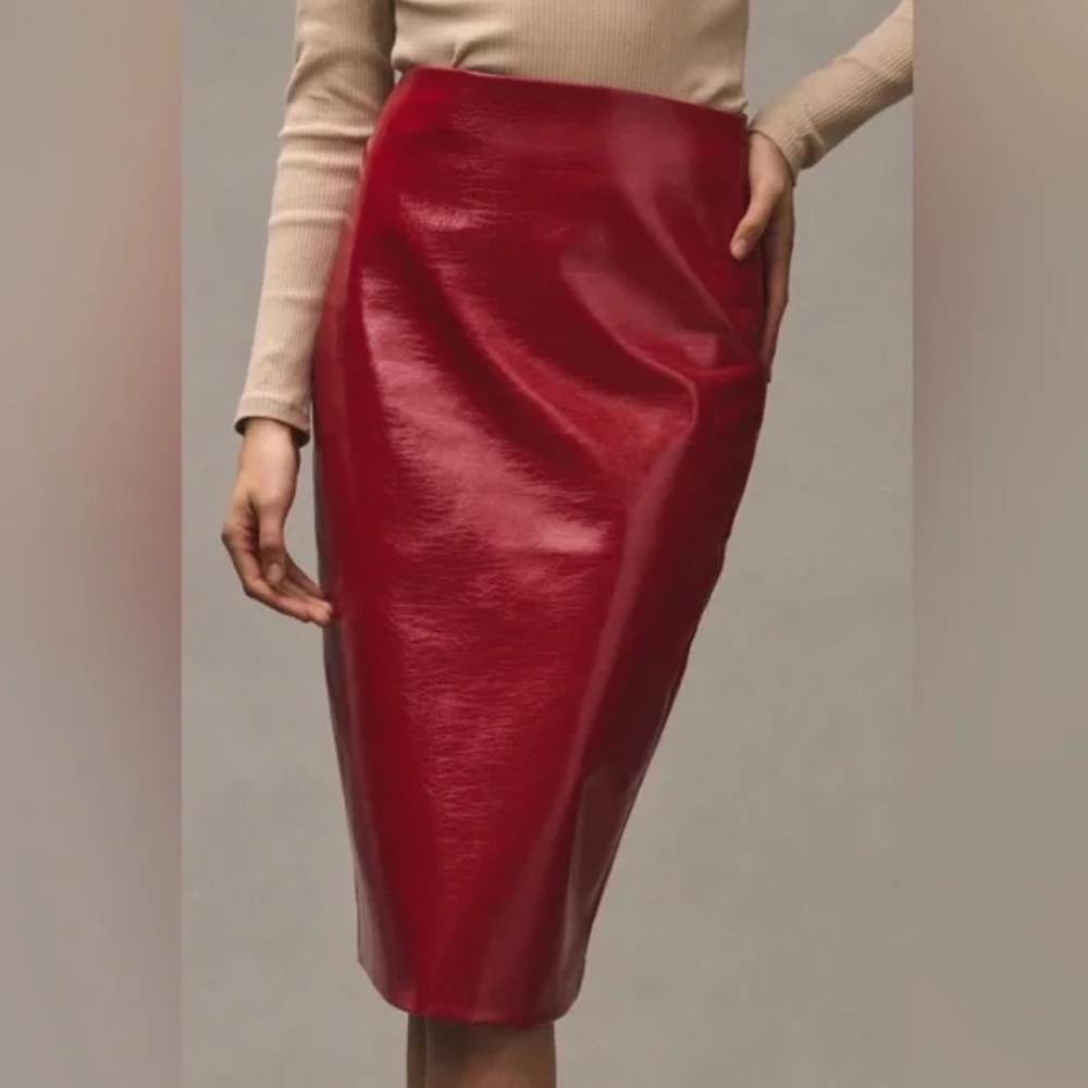 Anthropologie Sunday in Brooklyn Faux Leather Skirt size Small. NWT.